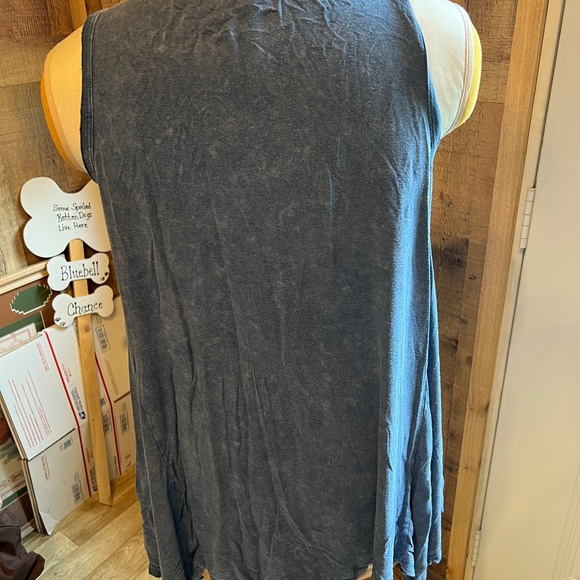 LADIES WOMEN BY VOCAL XL TO 2X BLUE BEADED BEDAZZLED TOP SHIRT BLOUSE - Picture 6 of 7